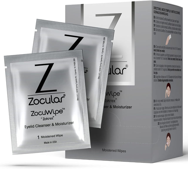Zocular ZocuShield Wipes- Eyelid Cleanser and Moisturizer Pads for Irr ...